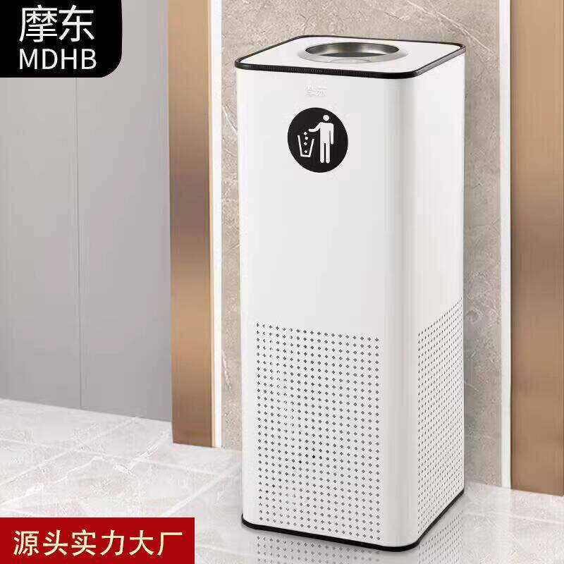 颜值垃圾桶大号商用宾馆ktv电梯走廊过道方形无盖直投式果皮箱