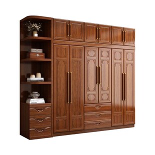 中式 花梨木全实木衣柜家用卧室大容量收纳柜储物柜原木木质大衣橱