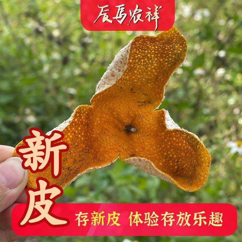 正宗新会大红二红柑皮2025年新会新皮陈皮茶枝柑应季茶坑自然生晒