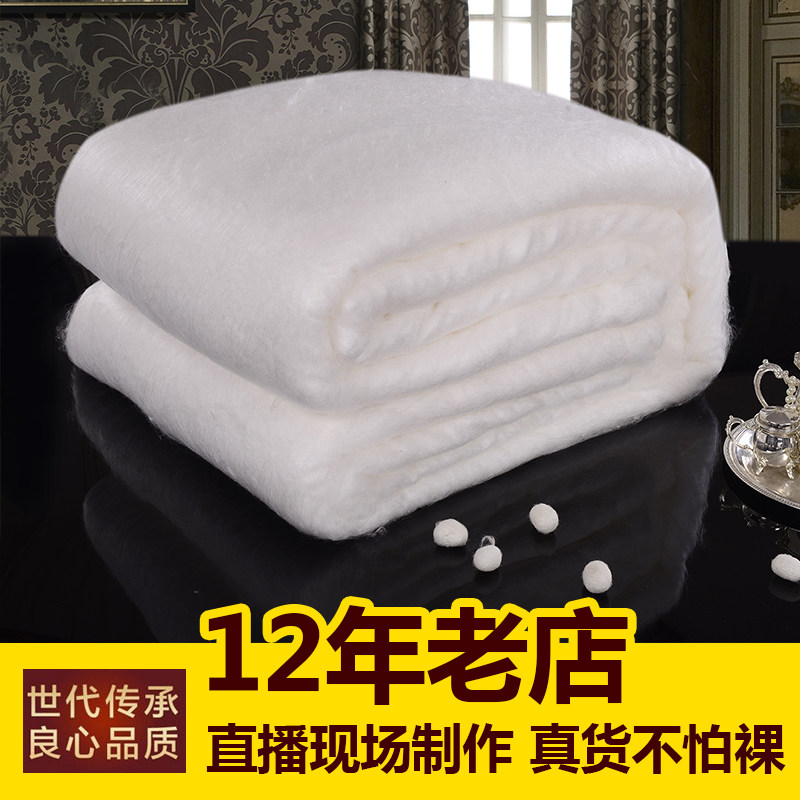 手工双宫棉兜桑蚕丝被 优等品长丝子母被夏凉被春秋冬被 免费翻新