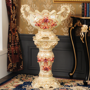 奢华欧式 饰品电视柜干花插花大号高 客厅落地大花瓶摆件陶瓷家居装