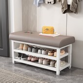 柜鞋 凳软包坐垫一体玄关进门鞋 架 凳家用门口简约铁艺入户穿鞋 换鞋