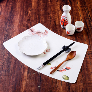 餐垫纸一次性扇形新中式餐垫酒店日式餐桌垫弧形日料店餐具垫禅意