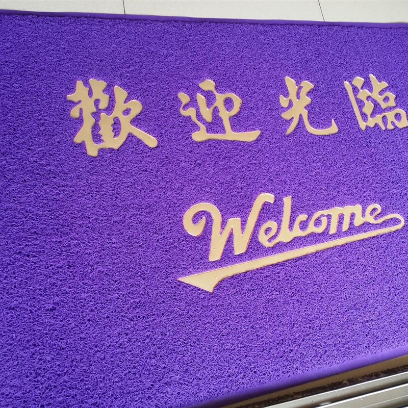 加厚欢迎光临门垫定制地毯logo星期电梯地垫进门门口塑料防滑脚垫