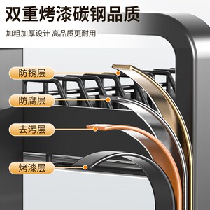 本王碗碟收纳架沥水碗盘架厨房置物架多功能放碗筷碟子盘子收纳盒