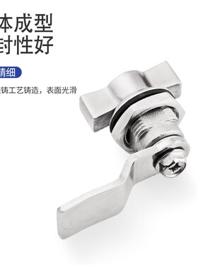 304不锈钢转舌锁T型锁圆柱锁配电箱柜门锁MS714-2手柄型仪表柜锁