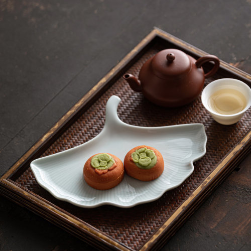 新中式陶瓷茶点盘水果盘家用客厅零食坚果碟复古精致禅意点心盘