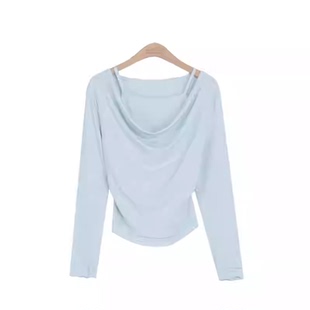 上衣3.24 王福贵定制～韩系假两件长袖 云柔上衣