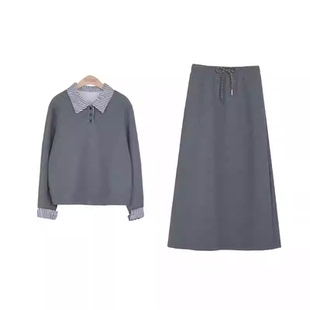 3.24 王福贵定制～拼接翻领休闲宽松套装 至简套装