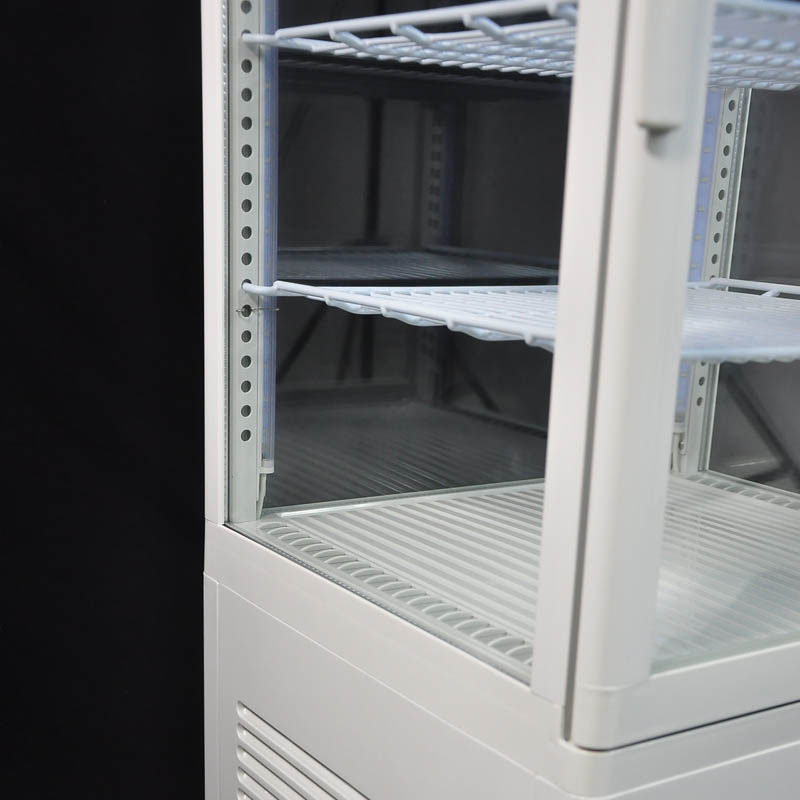 235L风冷四面透明玻璃冷藏展示柜饮料单门冷藏柜立式保鲜柜商用冷