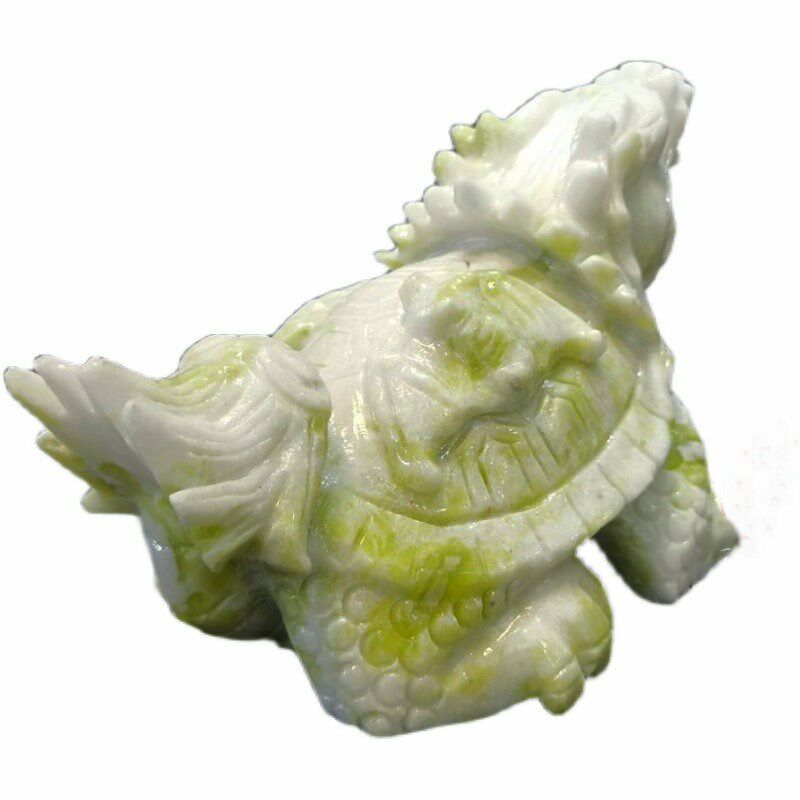 蓝田玉龙龟摆件客厅家装玄关岫岩玉龙龟摆设居家装饰玉石龙龟摆饰