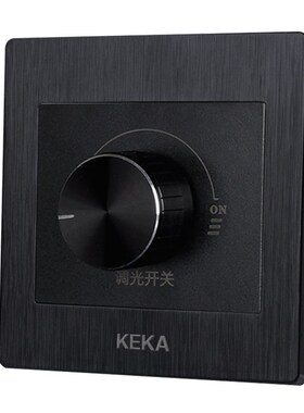 可卡黑色拉丝86型LED白炽灯1000大功率800W无极可控硅调光开关