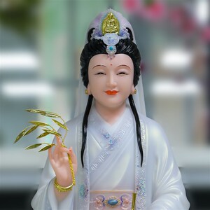 观音菩萨佛像汉白玉坐莲南海观世音菩萨送子观音娘娘家用供奉摆件