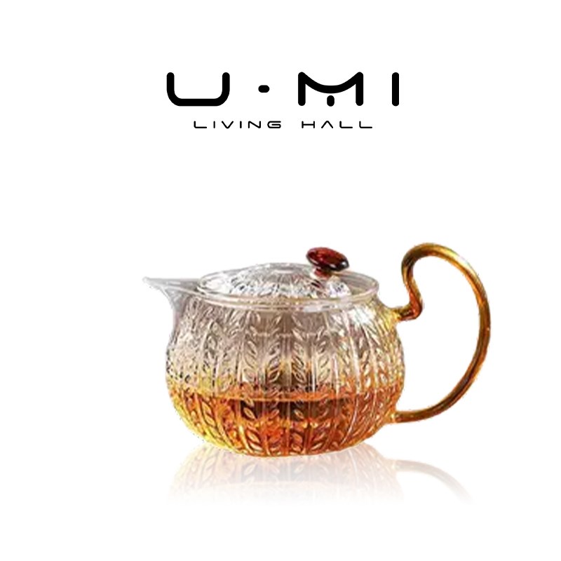 U Mi LIVING麦穗 茶壶茶水分离泡茶壶家用单壶玻璃耐高温茶器