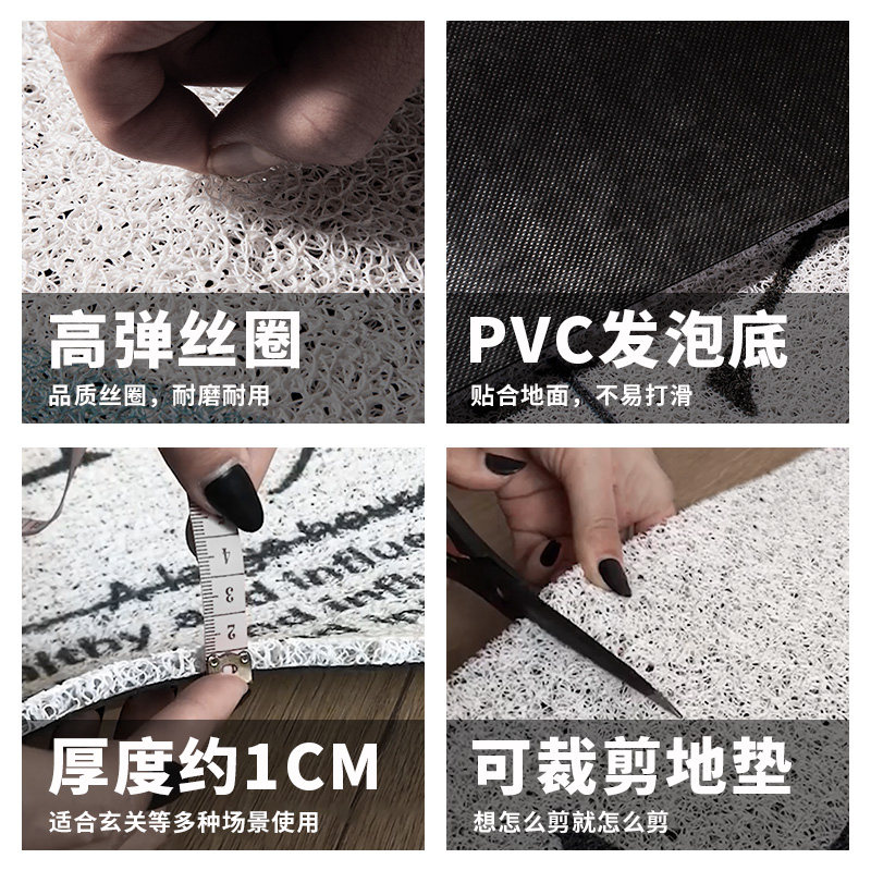 左咸敦道大户人家系列地垫入户门垫进门卫生间门口户外垫子家用