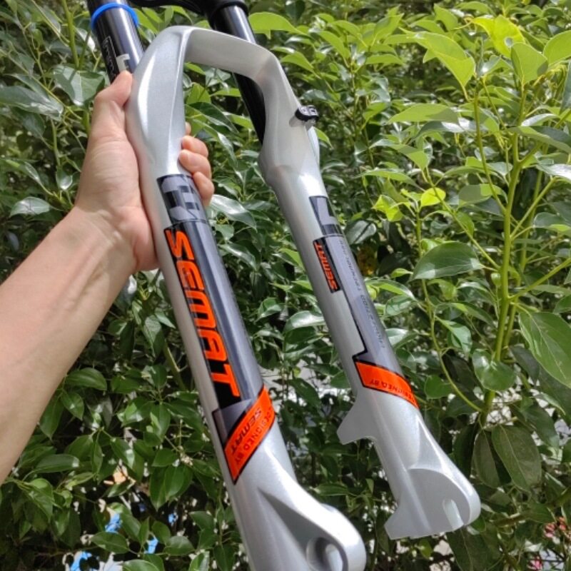 赛迈特山地自行车气压前叉160mm行程肩控可锁死超软阻尼减震前叉