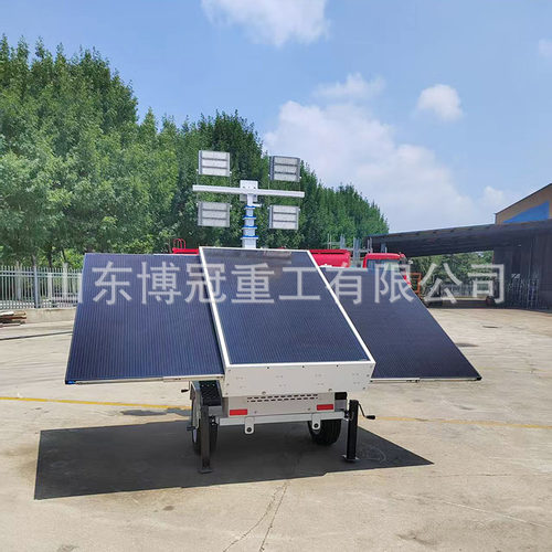 应急照明灯车太阳能充电照明车320度旋转照明车户外7米升降照明灯