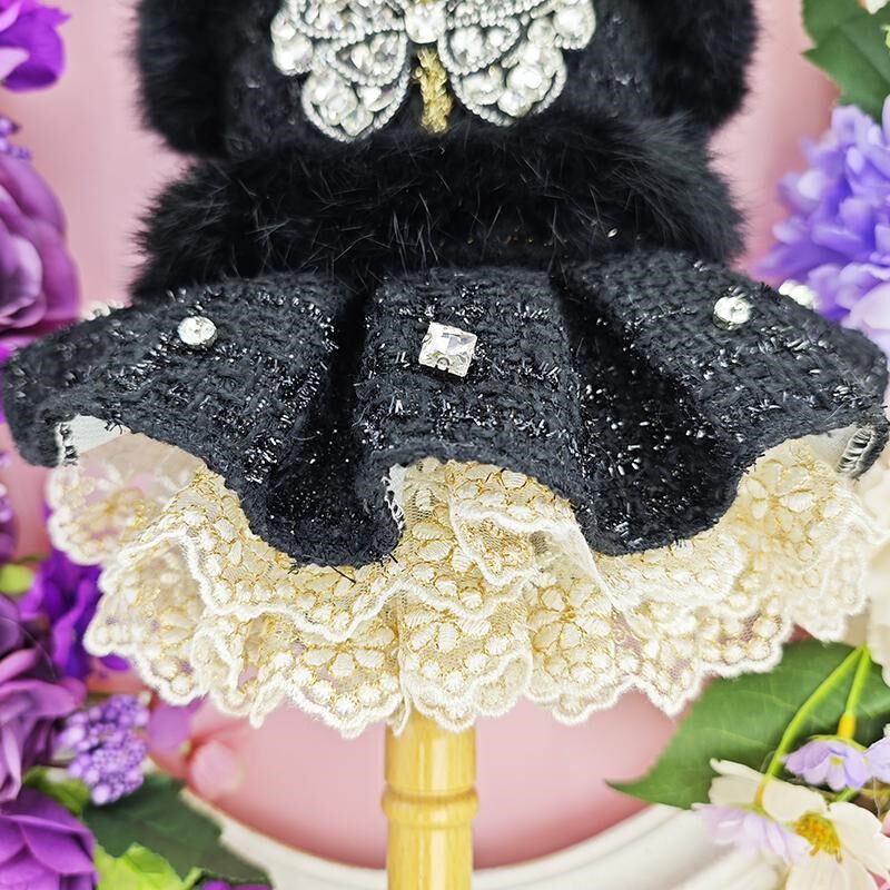 私宠手作蝴蝶钻宠物秋冬大衣狗狗保暖衣服泰迪比熊博美猫咪秋冬裙