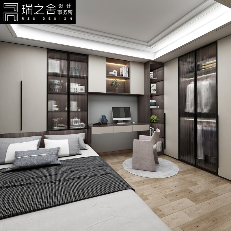 榻榻米床衣柜一体实木卧室客厅意式地台床多功能储物实木定制整体