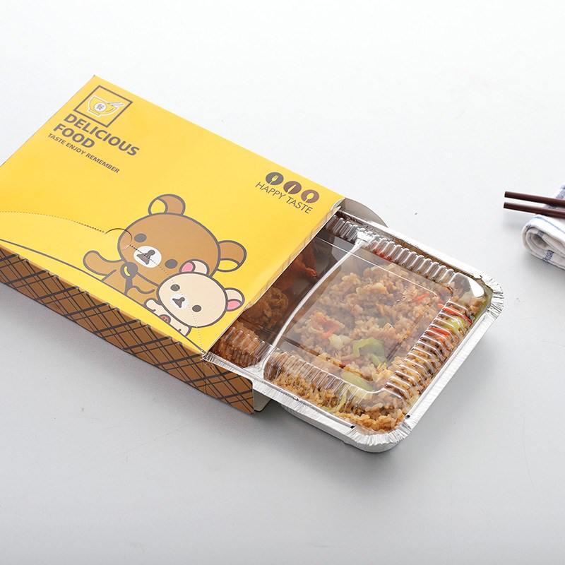 一次性餐盒纸铝箔套餐盒锡纸打包盒煲仔碗网红外卖盒保温可定制