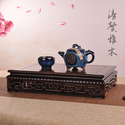 黑檀正长方形玉器奇石头佛像花盆景古玩工艺品摆件实木底座木托架