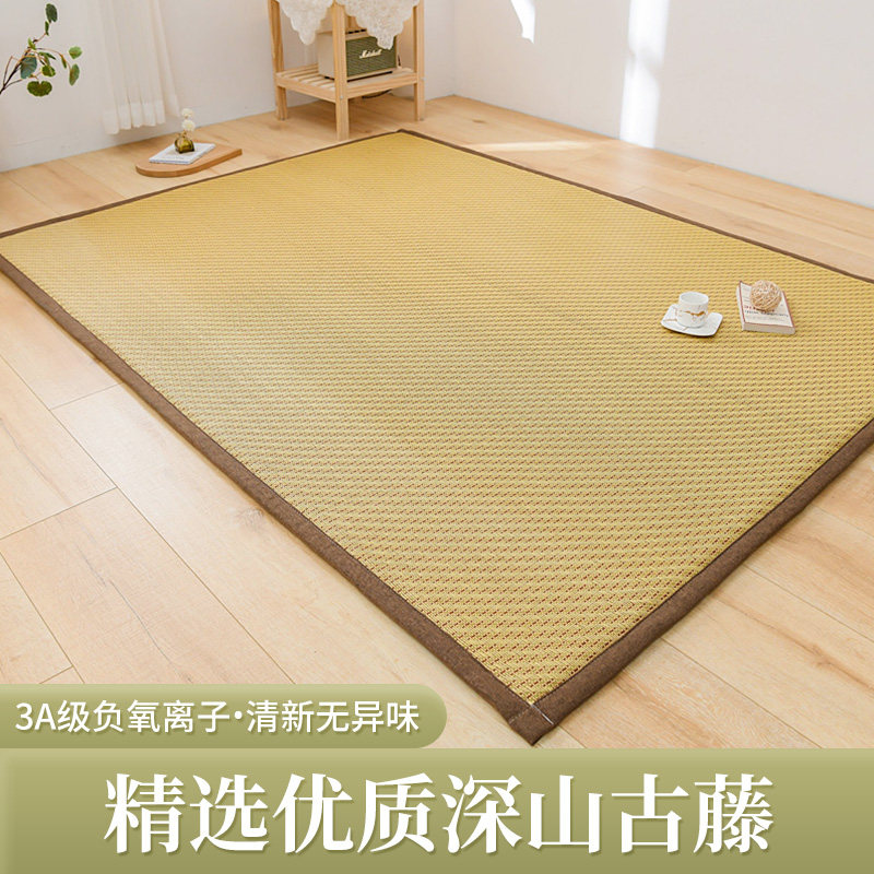 夏季打地铺神器床边睡垫地毯家用卧室客厅凉席地垫藤席榻榻米垫子