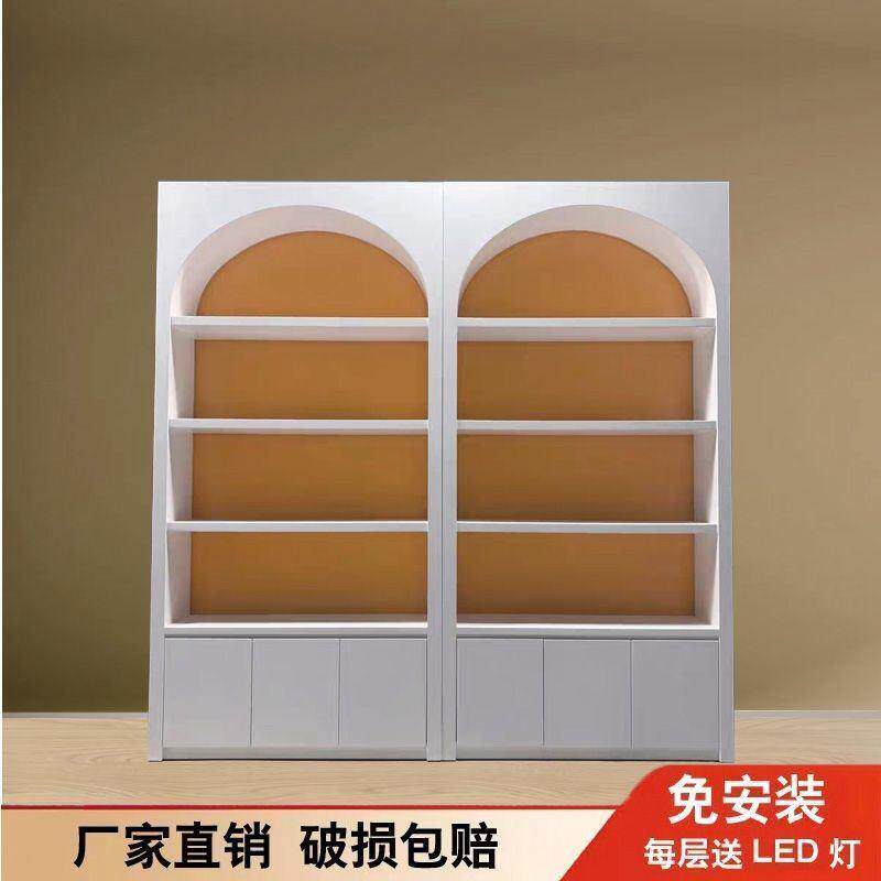 欧式化妆品柜烤漆展示柜理发店美容院产品柜护肤品精品展柜陈列柜