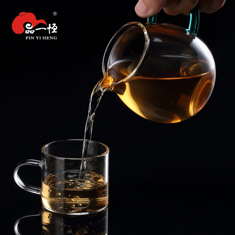 品一恒 满心玻璃公道杯加厚耐热过滤日式茶漏套装茶海分茶器高档