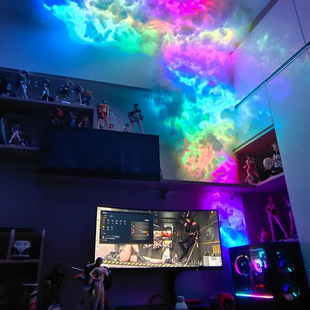 幻彩智能RGB雷云灯带声控节奏跑马流水乌云闪电剧本杀电竞气氛灯