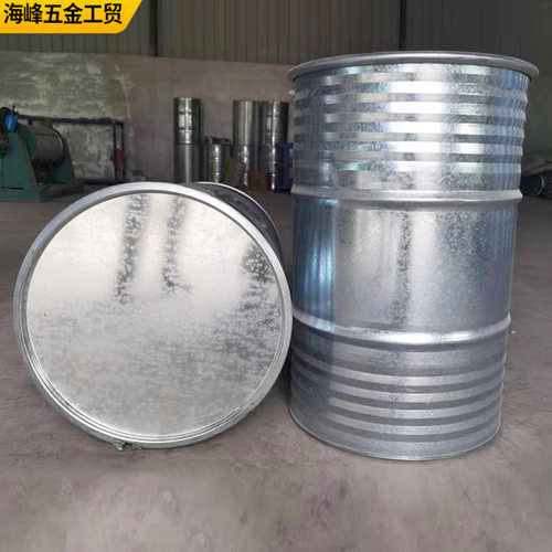 现货供应镀锌桶油桶化工桶大口镀锌桶200升铁桶钢桶厂家润烤漆桶