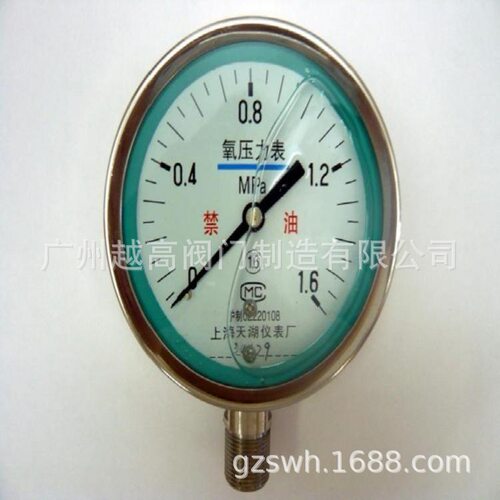 全不锈钢耐震精密氧压力表
