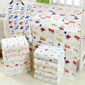 六层纯棉纱布新生儿童浴巾柔软抱被汽车男女童恐龙秋冬幼儿园盖毯