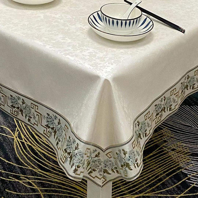 欧式桌布防水防油免洗防烫餐桌方布酒店餐厅长方形台布家用茶几布