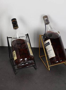 红酒洋酒架简摆件创家用托架展示51802架现代轻奢意酒架欧子酒瓶