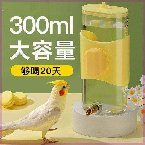鸟用饮水器喝水鹦鹉喂水器撞针自动大号水壶玄凤龙猫喂鸟器用品具