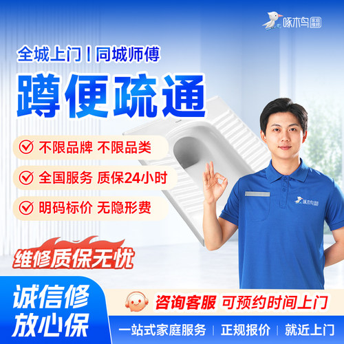 蹲便疏通洗菜盆马桶洗手盆地漏管道疏通全同城上门服务定金啄木鸟