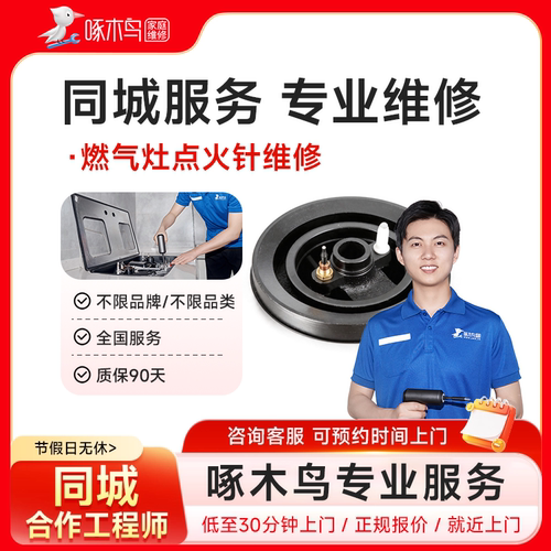 啄木鸟燃气灶点火针维修更换油烟机家电维修同城上门服务全国定金