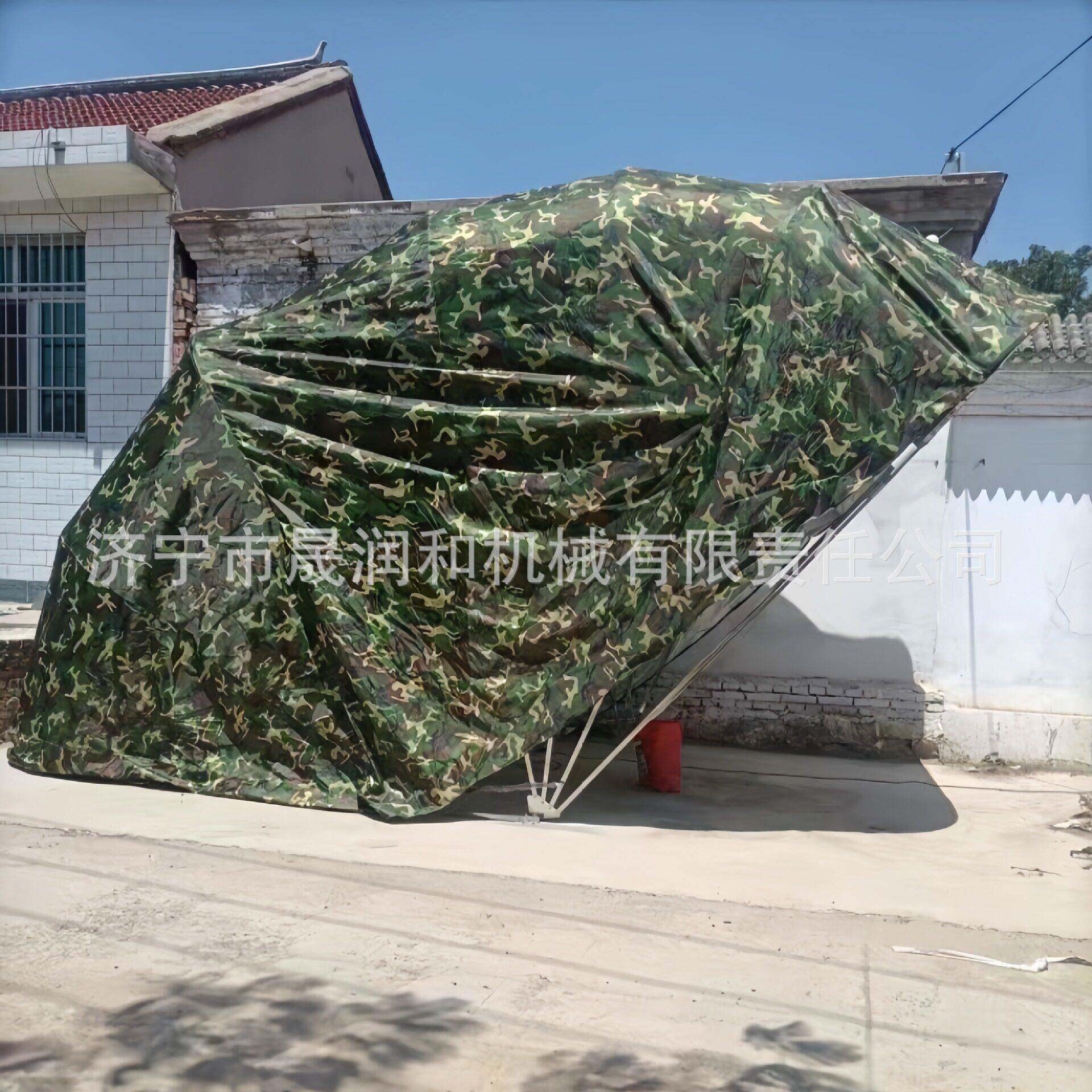 源头工厂加厚不锈钢半自动推拉简易车棚临时停车场车棚带锁可移动