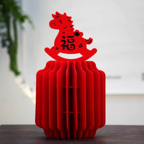 马年元旦新年氛围摆件装饰2026春节前台立体桌面福字场景布置摆台