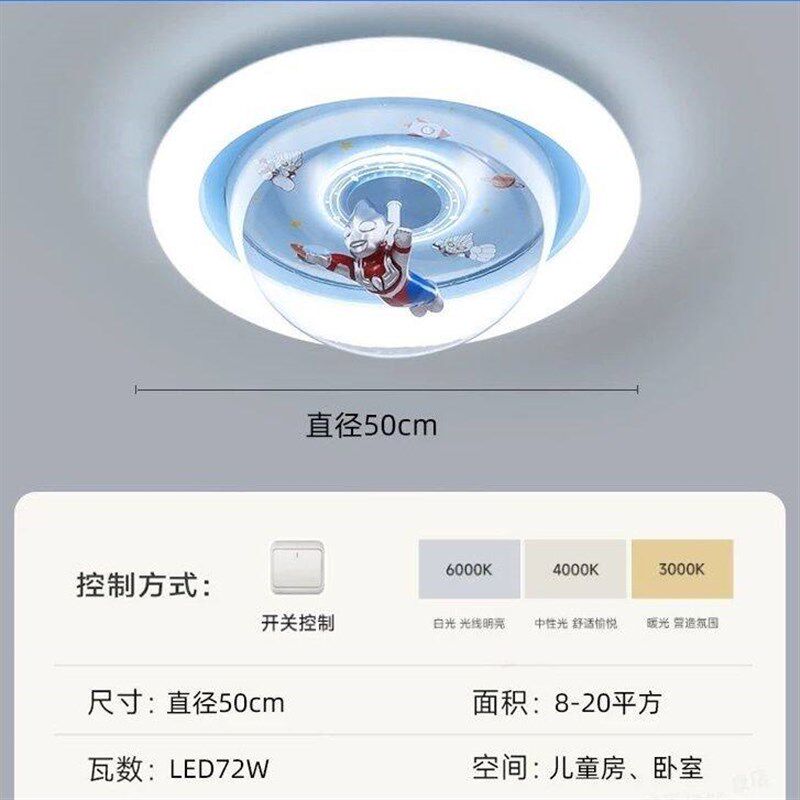 儿童房吸顶灯卡通可爱粉色kt猫公主房灯网红女孩led护眼房间灯具