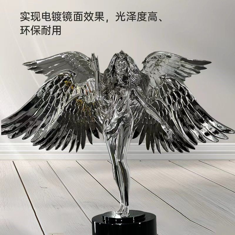 大型镜面雕塑喷镀上色雕塑定制户外广场商业街摆件玻璃钢雕塑