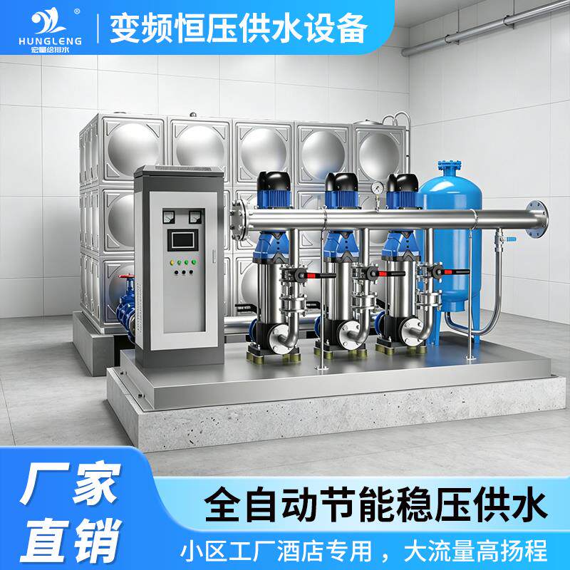 无负压变频恒压供水设备高层小区生活加增压泵组管道安装给水系统