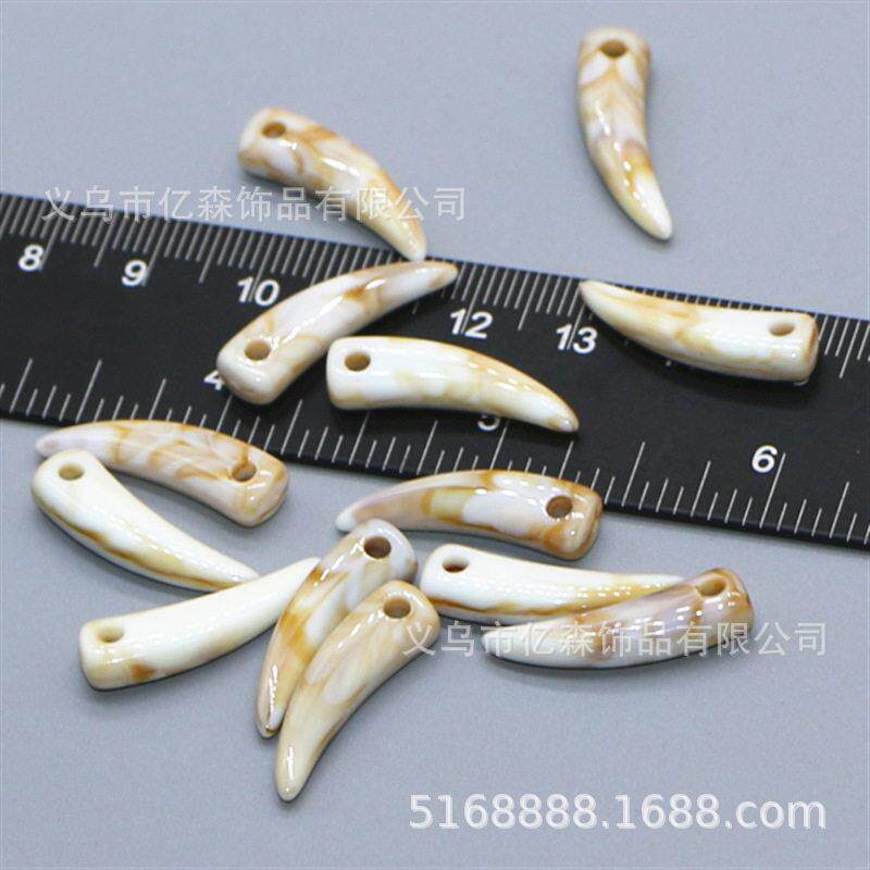 亚克力牙齿小吊坠 小牙齿DIY