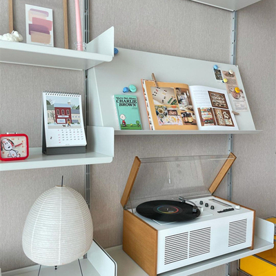 79斜隔搁板北欧简约多层书架客厅卧办公室金属墙壁挂V606置物架