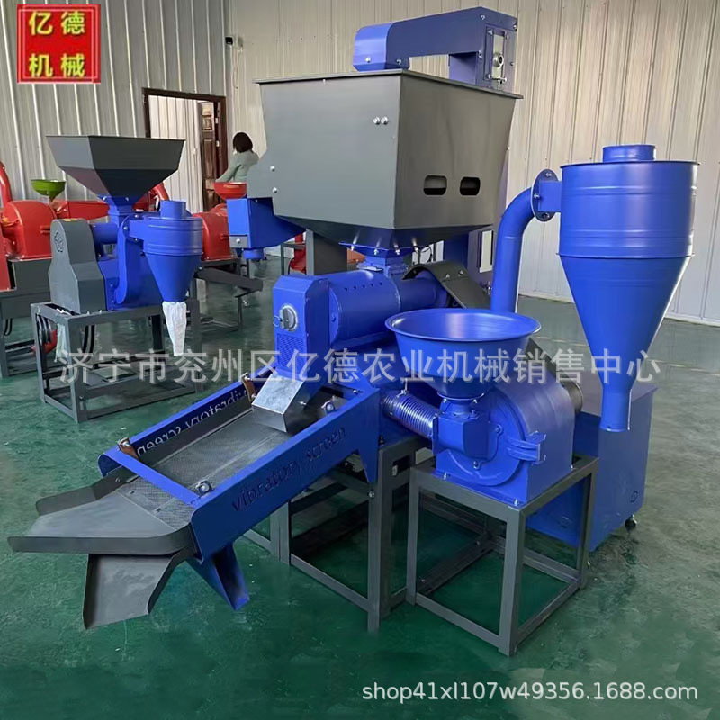 380v大型环保碾米机大米谷子脱皮1机细糠新震动筛自动上料碾米机