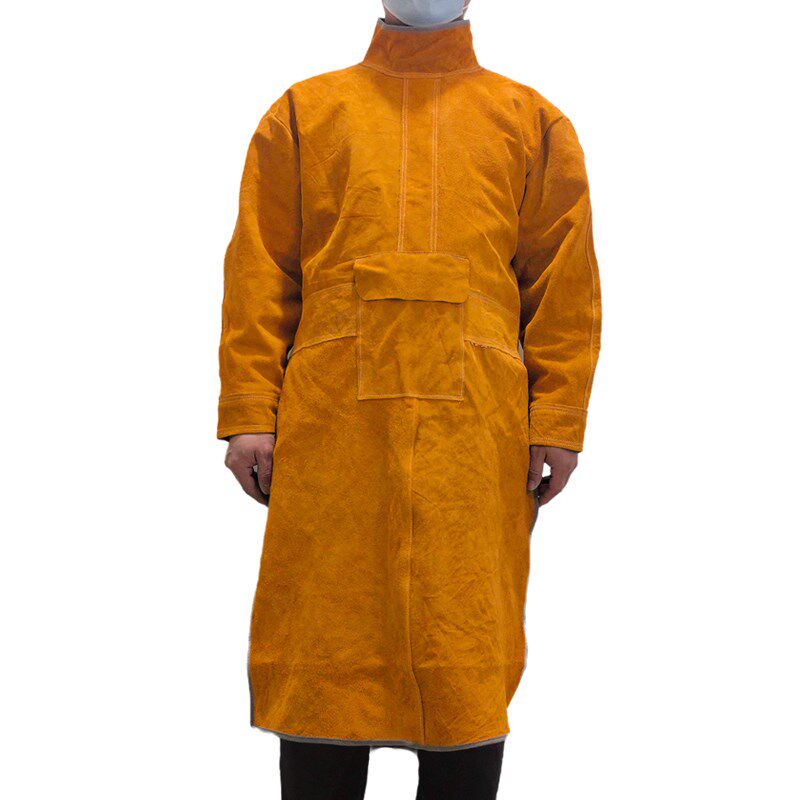 焊工防护服反穿衣防烫服耐磨防辐射加长款围裙焊工防护牛皮电焊服