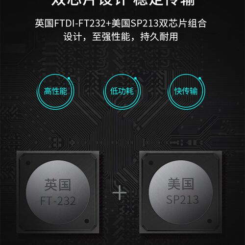 进口芯片usb转串口线9九针232/RS232串口转USB电脑打印机线FT232