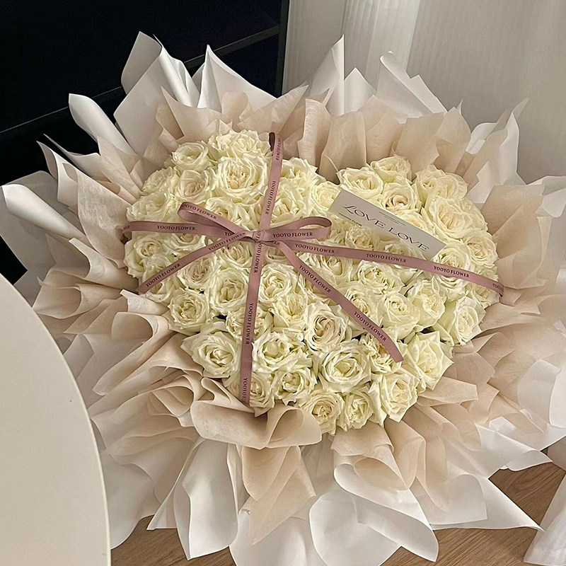 高级定制99朵玫瑰花束生日鲜花速递同城订花北京上海深圳广州配送