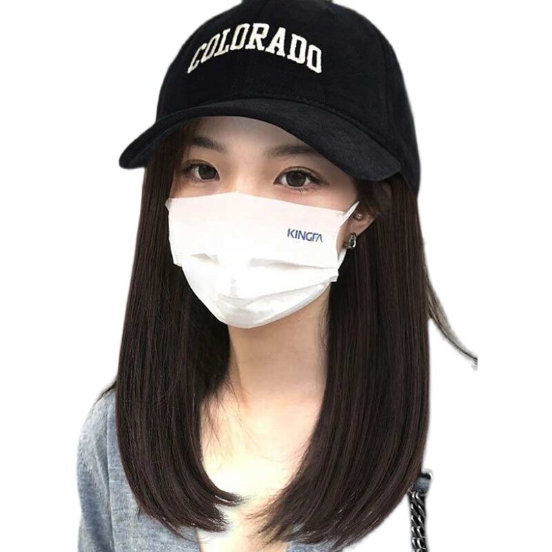 假发帽子一体女夏天棒球帽化疗全头套锁骨假发帽时尚减龄2023新款
