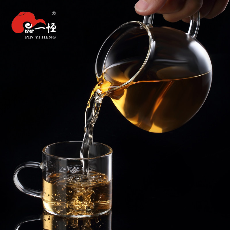品一恒 满足玻璃公道杯加厚耐热过滤日式茶漏套装茶海分茶器高档